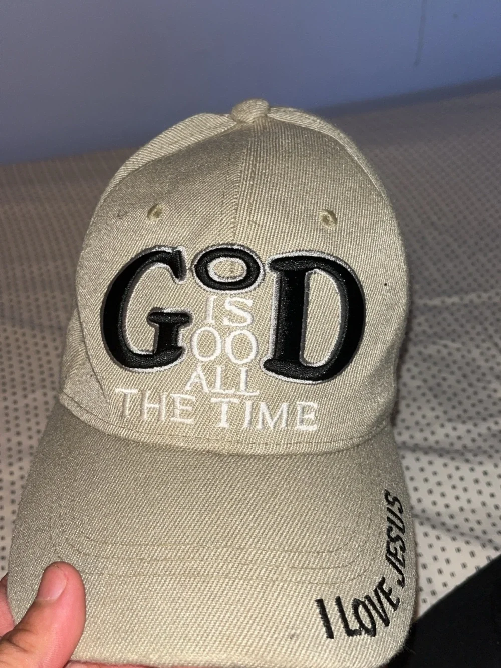 Undesignated Beige 'God Is Good All The Time' Baseball Cap